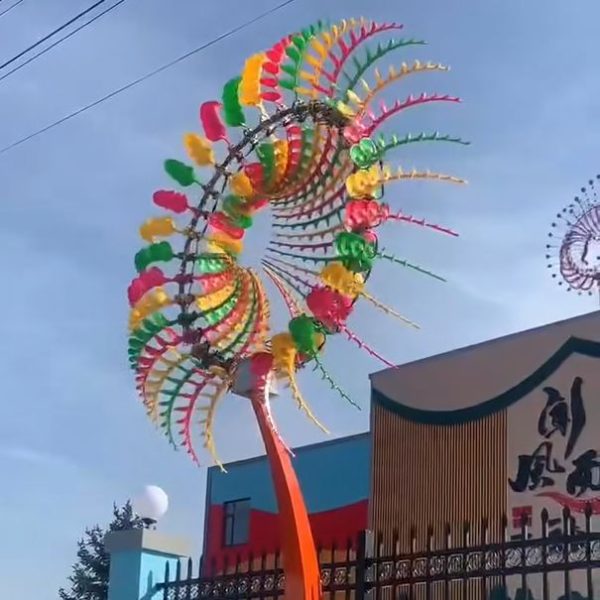 Anthony Howe Concept Outdoor Metal Kinetic Wind Sculpture with Colorful Lighting by China Supplier (1) Anthony Howe Concept Outdoor Metal Kinetic Wind Sculpture with Colorful Lighting by China manufacturer WEMEDEC Hebei Shandong Guangdong