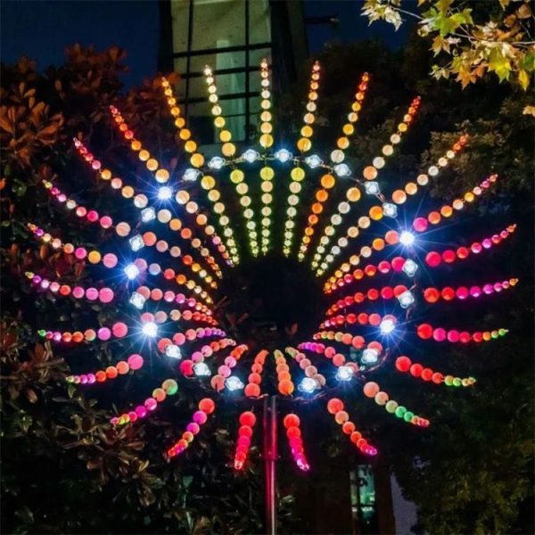 Anthony Howe Concept Outdoor Metal Kinetic Wind Sculpture with Colorful Lighting by China Supplier WEMEDEC (1)