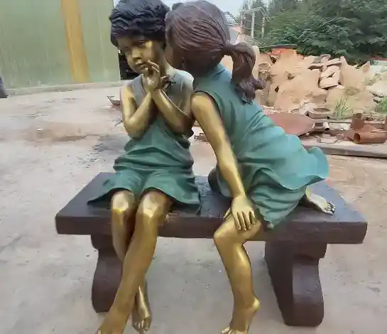 Bronze statue sculpture little girls - China supplier WEMEDEC