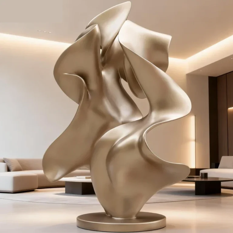 China Sculpture Factory WemeDec Painted Abstract Stainless Steel Sculpture (1)