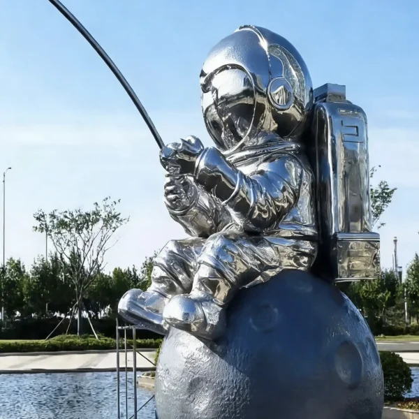 Customize metal astronaut sculpture made by China factory - WEMEDEC Customize metal astronaut sculpture made by China factory - WEMEDEC