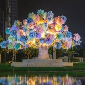 commercial Decorative Sculpture Artificial Fireworks Tree by China fatory Supplier WEMEDEC