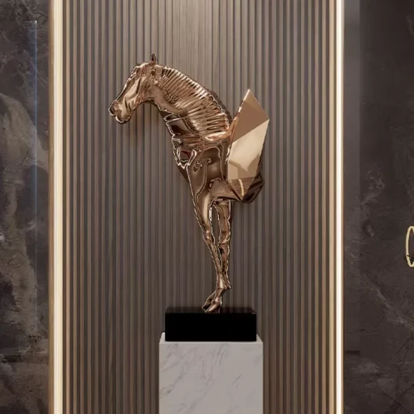 Fiberglass Modern Horse Head Sculpture for Hotels And Villa by China supplier wemedec