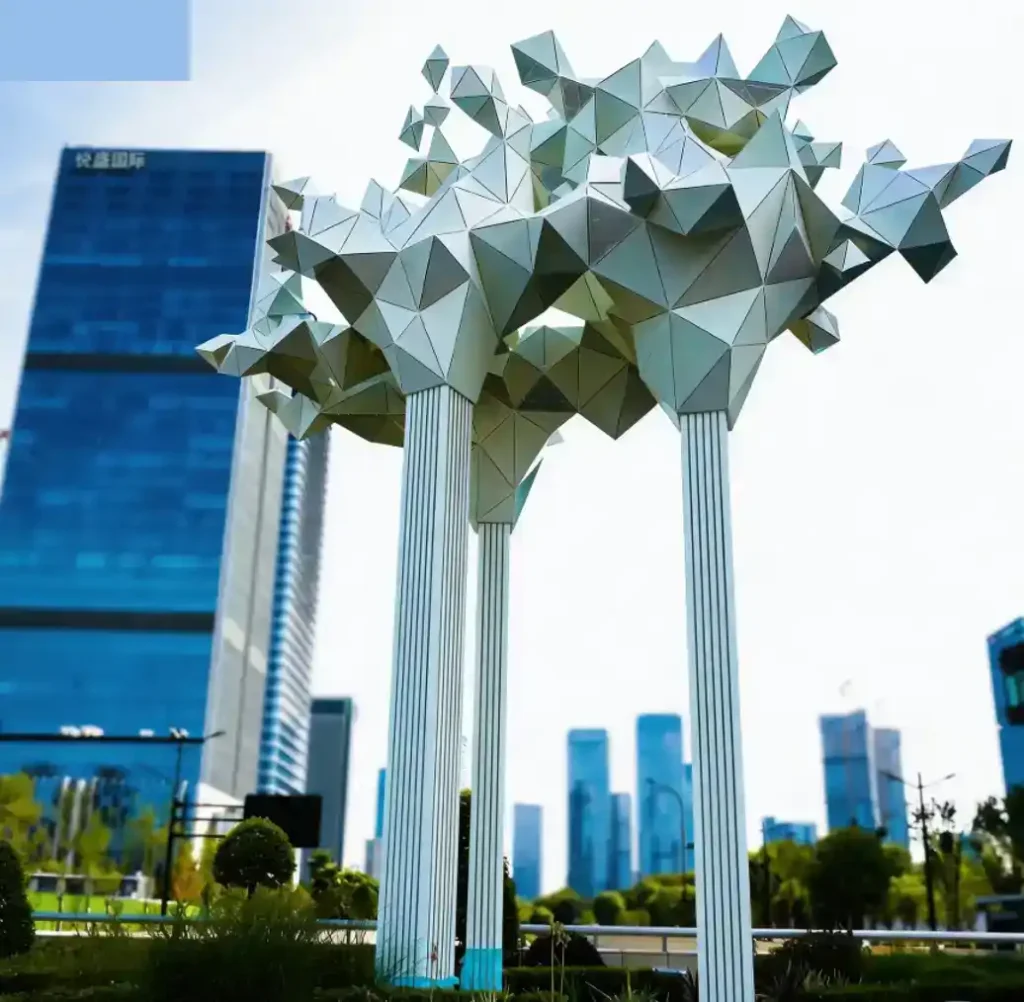 Metal Stainless Steel Cloud Trees Sculpture Made in China (3)