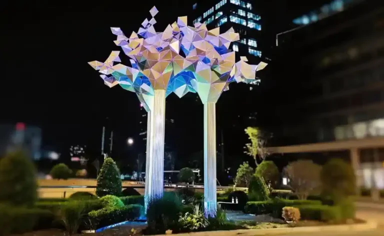 Metal Stainless Steel Cloud Trees Sculpture Made in China Hebei Province by WEMEDEC