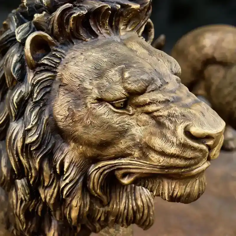 silicone bronze material lion sculpture factory in China - WEMEDEC