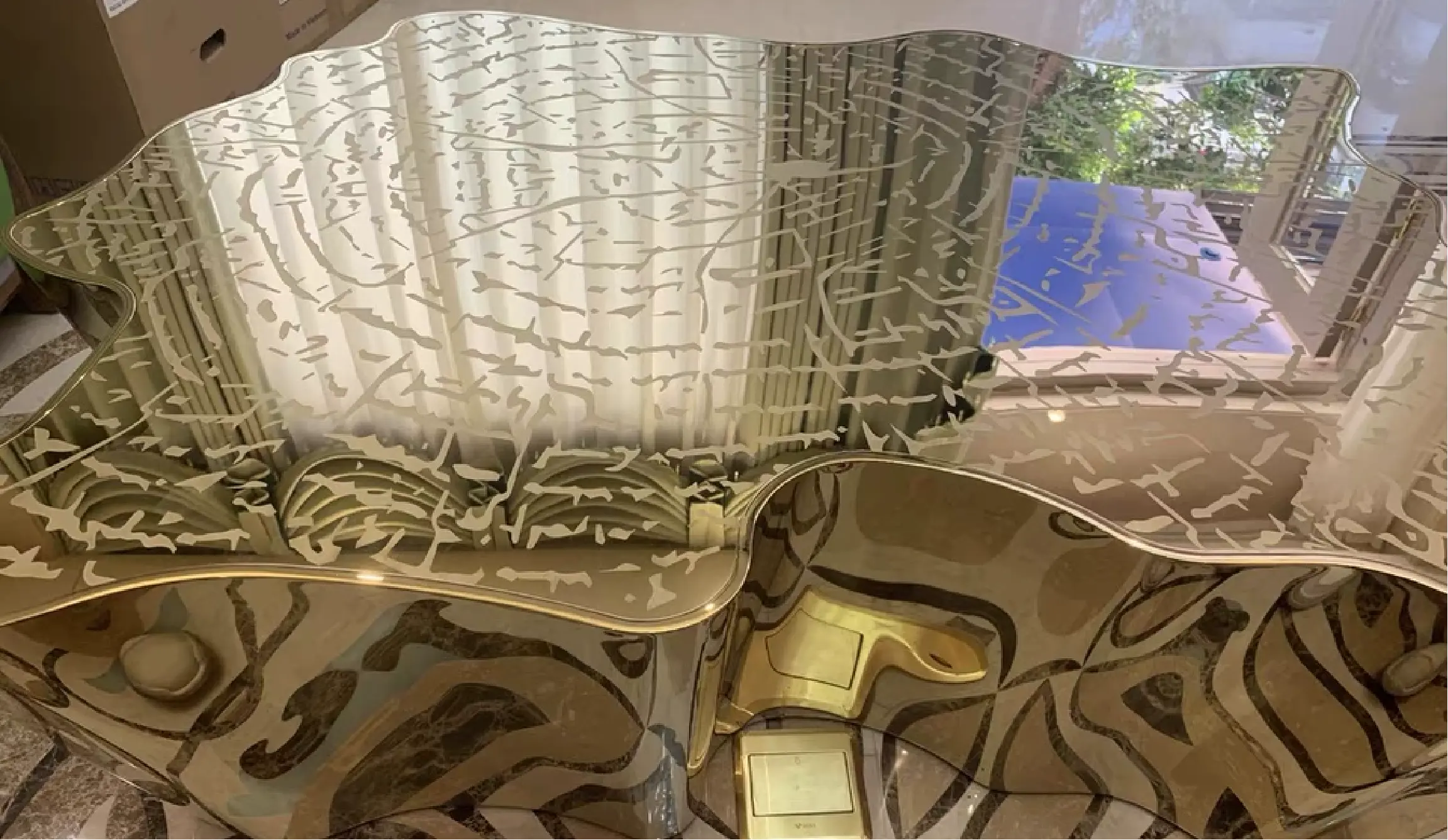 Eden Gold Center Table Artistic Coffee Table from Chinese factory supplier WEMEDEC