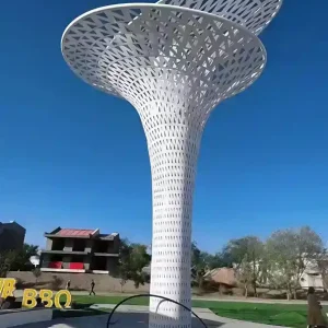 304 Stainless Steel Metal Mesh 8M High Tree Sculpture made by Chinese supplier WEMEDEC (4)