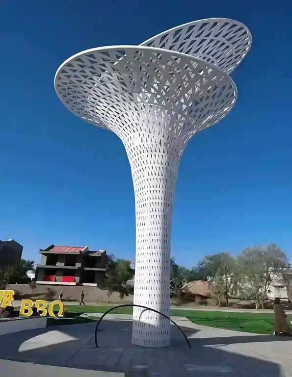 304 Stainless Steel Metal Mesh 8M High Tree Sculpture made by Chinese supplier WEMEDEC (4)