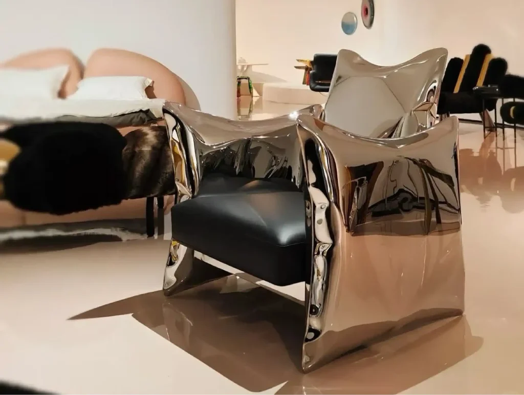 304 stainless steel material sculptural art chair furniture Chinese supplier in China - WEMEDEC