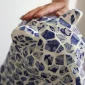 Charmy Decor Mosaic Blue and White Porcelain Hand-Crafted Leopard Ornament made in China by WEMEDEC sculpture