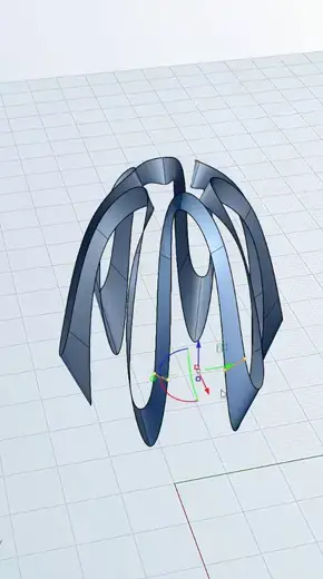 Rhino model design service team of metal sculpture canopy in China WEMEDEC