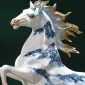 Bronze Horse Sculpture Ornament in Blue And White Porcelain Style - China company WEMEDEC (4)