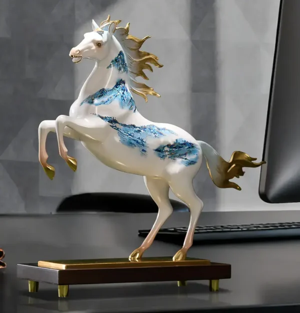 Bronze Horse Sculpture Ornament in Blue And White Porcelain Style - China company WEMEDEC (6) Bronze Horse Sculpture Ornament in Blue And White Porcelain Style - China company WEMEDEC (6)