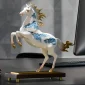 Bronze Horse Sculpture Ornament in Blue And White Porcelain Style - China company WEMEDEC (6)