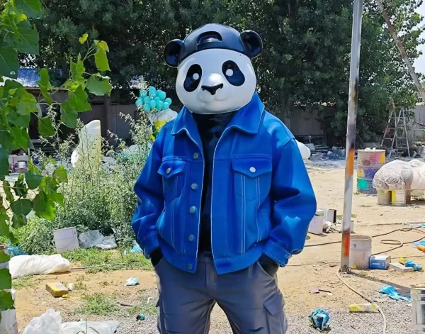China WEMEDEC fabrication - glass fiber reinforced plastic animal sculpture panda