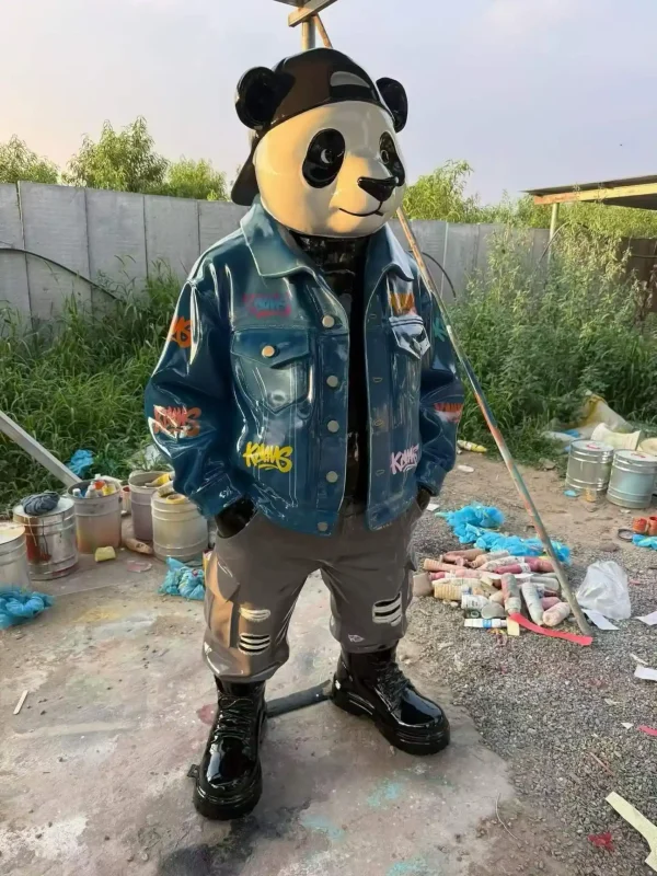 China WEMEDEC fabrication - glass fiber reinforced plastic panda sculpture factory China WEMEDEC fabrication - glass fiber reinforced plastic panda sculpture factory