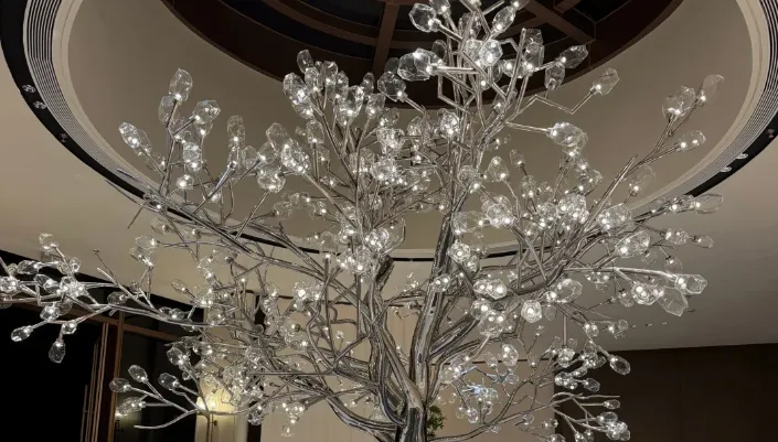 China metal sculpture - lunomous tree sculpture - WEMEDEC company