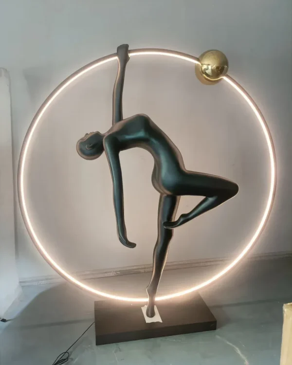 FRP material balance ring dancer art sculpture from China supplier WEMEDEC company FRP material balance ring dancer art sculpture from China supplier WEMEDEC company