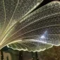 Public metal shades sculptures with LED light strips - WEMEDEC team in China