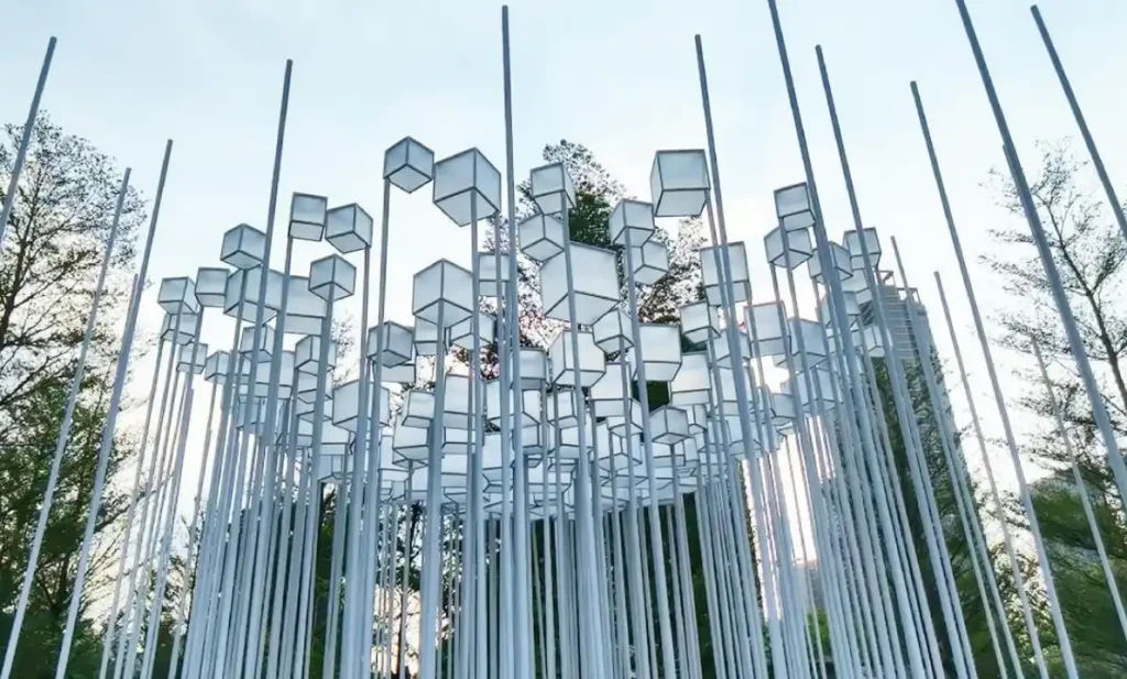 Interactive light installation - custom artwork public project - China WEMEDEC space art company